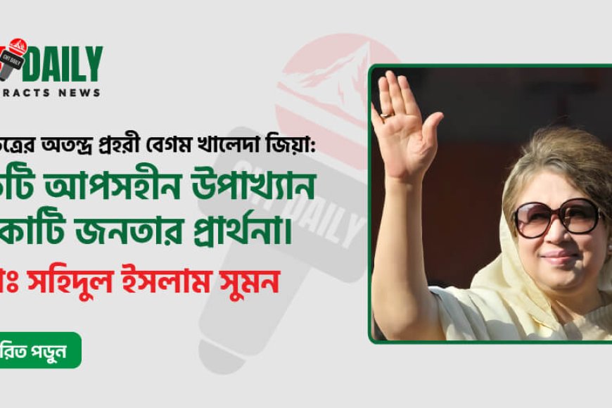মানচিত্রের অতন্দ্র প্রহরী বেগম খালেদা জিয়া: একটি আপসহীন উপাখ্যান ও কোটি জনতার প্রার্থনা।